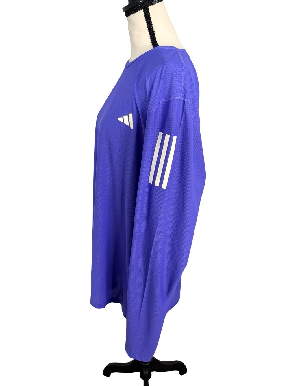 Adidas Running Long Sleeve Performance Top XL Blue Athletic Shirt - Picture 3 of 10